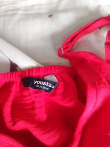 Yousta Red Spaghetti Strap Top - XL