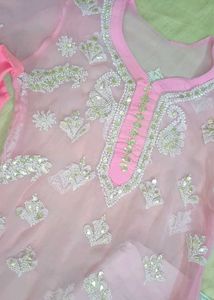 Lucknawi Kurta With Jeans &amp; Dupatta