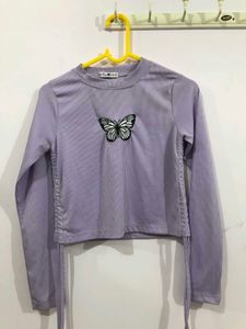 Purple Crop Fitted Top 💜