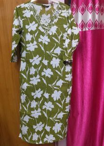 Floral Print Two Piece Kurta Set