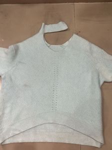 Stylish Cutout Neck Knit Sweater