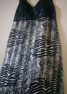 Sequin &amp; Print Dress