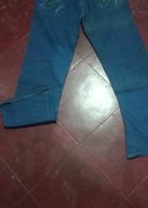 Vintage Blue Baggy Flare Jeans