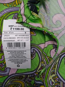 Tie-Up Paisley Print A-line Dress