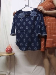 Blue Floral Top