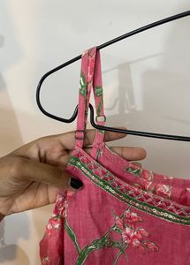 Floral Print Pink Kurti