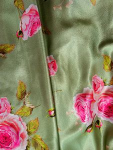 Green Silk/Satin Skirt for Small Girls (Kids)