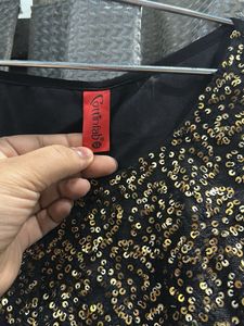 Elegant Black &amp; Gold Maxi Dress