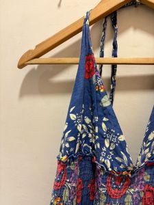 Beautiful Boho Floral Print Halter Dress
