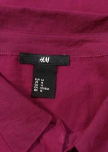 H&amp;M Tank Top  Sheer Button-up Sleeveless S