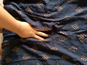 Blue Printed Kurta Set