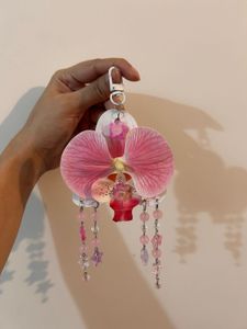 Pink Orchids Keychain