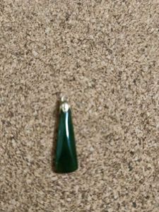 Green Jade Pendant In 24ktgold