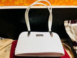 White Croc Shoulder Bag New Wdt Tag
