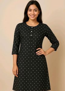 Chic Black Polka Dot Dress
