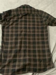 Brown Plaid Flannel Shirt