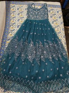 Elegant Teal Ethnic Gown