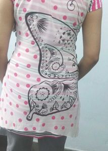 Cute Pink  White Top Dress Western Girl Donate