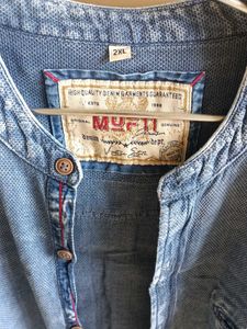 Branded Men&#39;s Denim Shirt