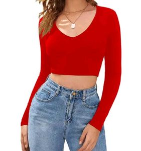 Red Long Sleeve Top
