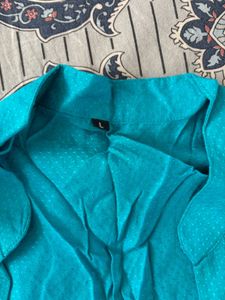 Teal Long Shrug