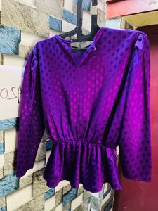 Women Purple Coloured Party Wear Top