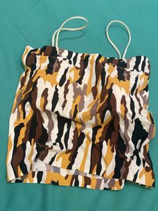 Camouflage Print Crop Top