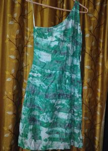 Green One-Shoulder Dress