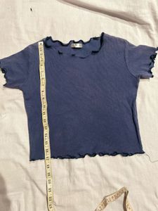 Dark Blue Crop Top🦋