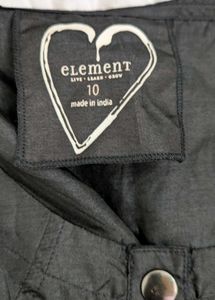 Elements Size 10 Black Hooded Dress