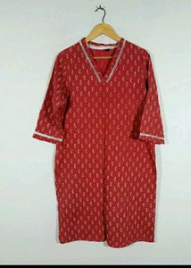 V- Neck Kurti With Floral Print