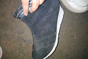 Black Wedge Heel Boots