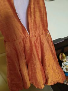Girl&#39;s Orange Dress with Embellishments