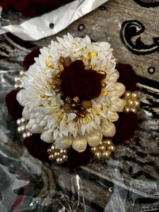Artificial Rose Flower Juda Bun Hair Extension