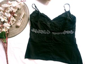Very Beautiful Embroidered Black Top