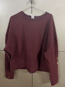 Maroon Oversized  Sweatshirt