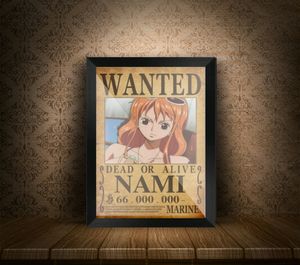 Wanted Nami Dead or Alive Wall Frame Anime Lovers