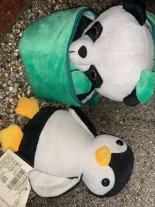 Panda and Penguin Plush Toy Set