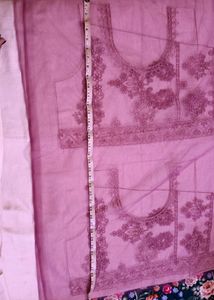 Net Blouse Piece With Satin Lining