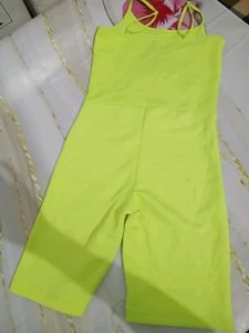 (1002)Neon Green Jumpsuit