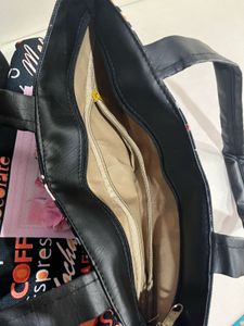 Coffee Themed Tote Bag with Portrait