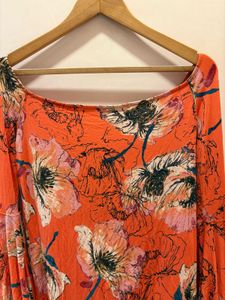 Floral Print Bell Sleeve Top