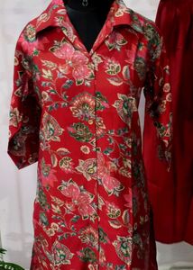 Maroon Floral Brand New Coord Set