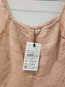 Sale Cute Korean Chic Organza Puff Sleeve Top