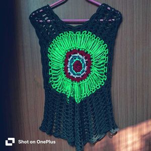 Boho Crochet Knit Top