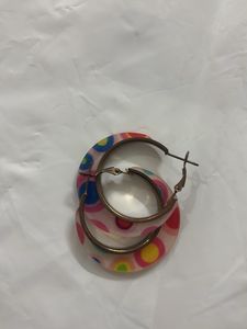 Funky Colorful Hoop Earrings