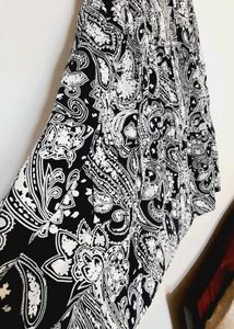 Very Beautiful Black And White Combination Dress
