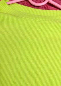 Neon Green Ribbed Long Sleeve
