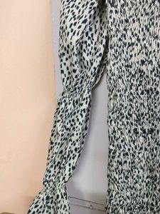 Animal Print Long Sleeve Dress