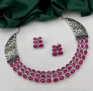 Colorful Gemstone Necklace &amp; Earring Set